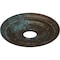 Ekena Millwork Federal Ceiling Medallion (Canopies up to 8 1/2"), 15 3/8"OD x 3 5/8"ID x 1"P, Bronze Blue Patina CM15FEBBS - alternate 3